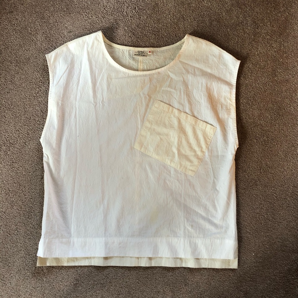 Gravel and Gold White shirt Blouse